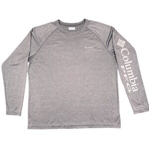 Columbia PFG Gray Omni-Shade Long Sleeve Performance Fishing Shirt Men's XXL